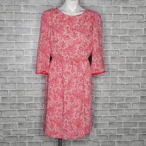 Boden Dolly Day Red Paisley Dress - Size 16